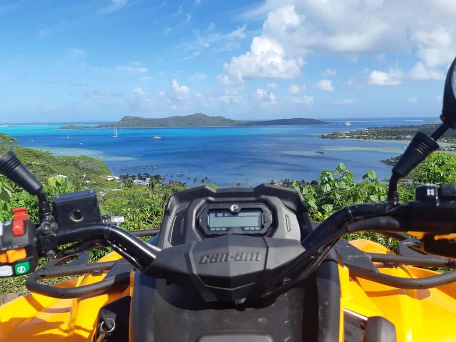 Bora Bora: Island Tour and Mountains Getaway by Quad Bike - Anau Rock and the View Toward Mount Otemanu