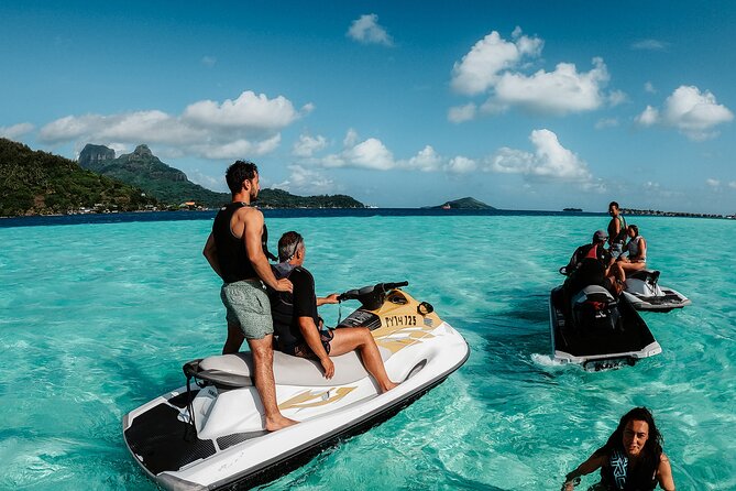 Bora Bora Moana Jet Ski - Riding across the blue and green lagoon
