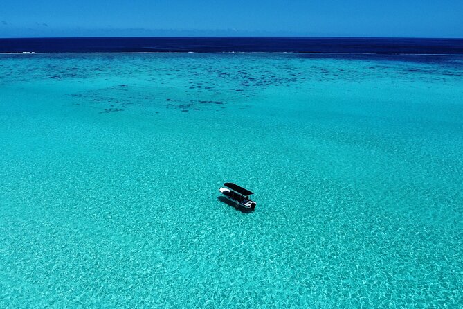Half Day / Private Lagoon Adventure in Mo'orea - A covered 28-foot boat with room to spread out