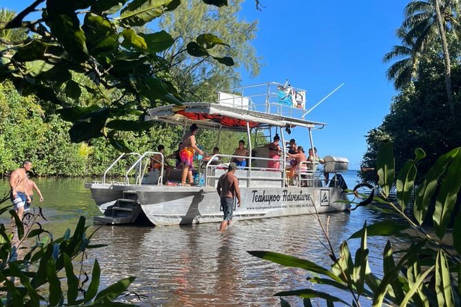 Half day Tahiti Peninsula and Teahupoo boat tour (shared boat) - River water, coral gardens, and a white sand bar