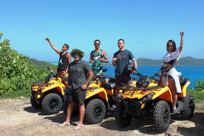 Island Tour & Getaway on the Bora Bora Mountains by Quad / ATV - Anau Rock and views toward Mount Otemanu