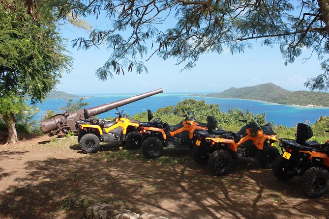 Island Tour & Getaway on the Bora Bora Mountains by Quad / ATV - Local land, fruit, and the food stop