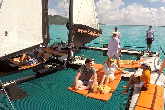 LUXURY Catamaran Bora Bora : Sailing, Snorkeling & Floating Bar - The Floating Bar in Paradise Bay