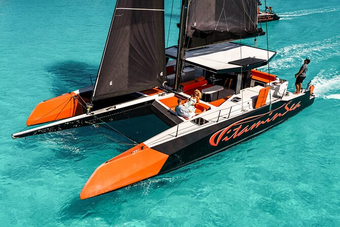 LUXURY PRIVATE Catamaran Bora Bora : Full-Day Trip - Reaching the reef and swimming bay