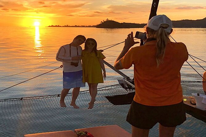 LUXURY PRIVATE Catamaran Bora Bora : The Sunset Escape - Mount Otemanu in the evening light