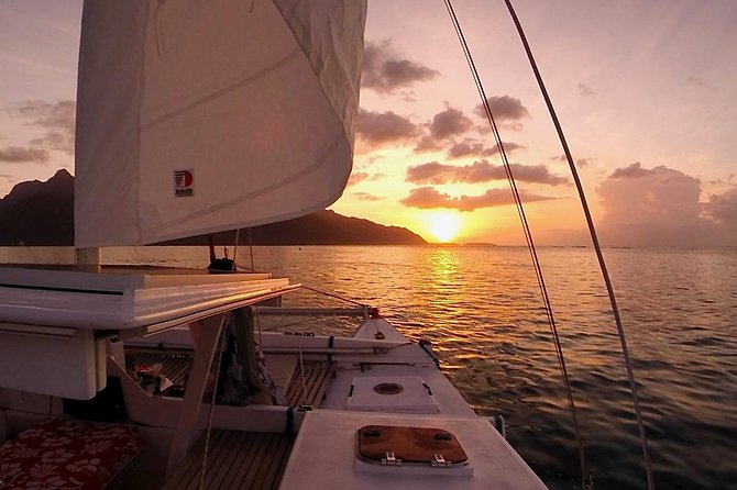 PRIVATE Sunset Cruise : Moorea Sailing on a Catamaran named Taboo - Returning through Ōpūnohu Bay