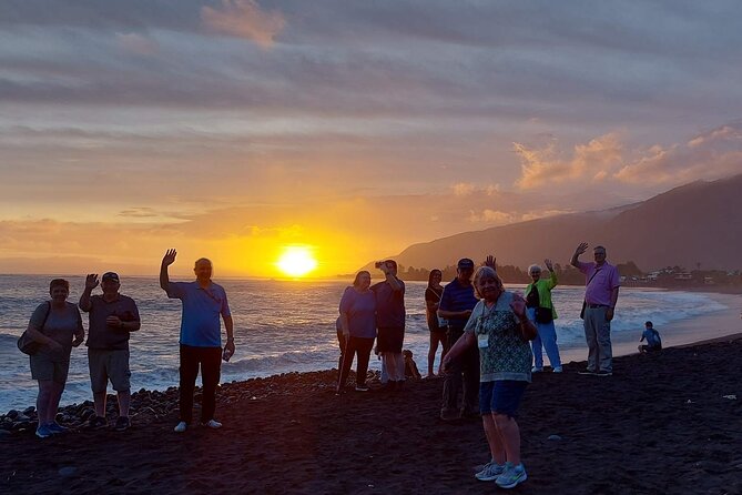 Shared 4.5h Circle Island Tour of Tahiti Nui by Lydia - Taharuu Beach: surf, black sand, and a working coastline