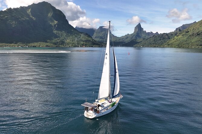 Sunset Cruise : Moorea Sailing on a Catamaran named Taboo - Cocktails, fruit juice, and the sunset position