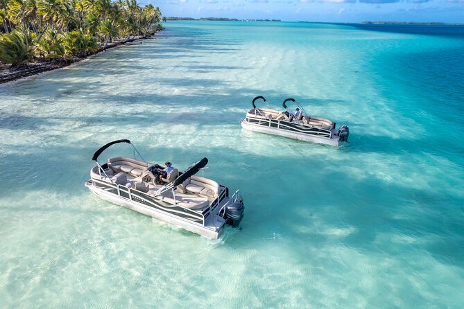 Toa Boat Bora Bora Private Lagoon tour On Majestic Pontoon Boat - Island views without a crowded schedule