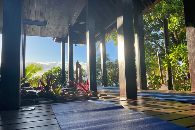 Yoga at sunrise at Sofitel Moorea, overlooking Tahiti - Cindy’s teaching style and the four-person limit