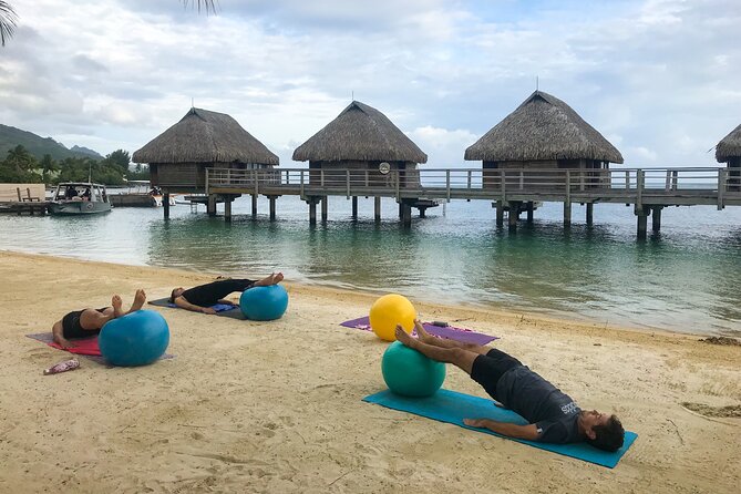 Yoga on the paradise beach of Manava Moorea - A Class That Changes With the Group